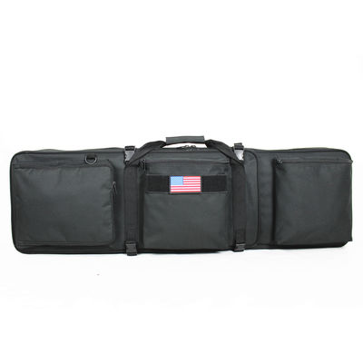 600D Polyester Tactical Gun Bag Custom Black 42 Double Rifle Bag