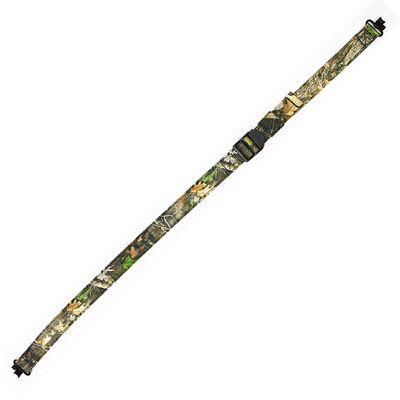1.25 Inch Canvas Rifle Sling Durable Camo Webbing Black Leather Rifle Sling
