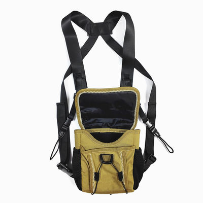 Tan Color Adjustable Binocular Harness Case 500D Cordura Chest Bino Pack