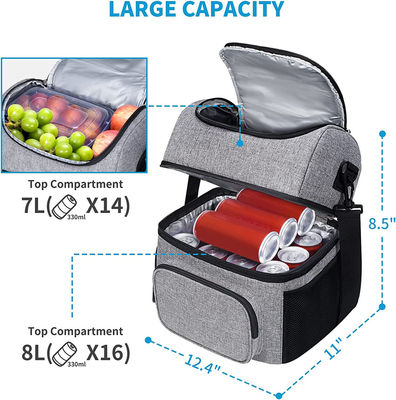 Leakproof Insulated Cooler Lunch Box Lightweight Soft Sided Convenient Foldable