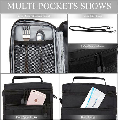 Customized Tactical Lunch Bag Leak Proof Lunch PEVA Linings Kit Tote Bag