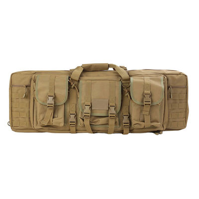 Tan Color Tactical Gun Bag 36 Inch Double Rifle Case With Bullet Shoulder