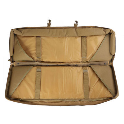 Tan Color Tactical Gun Bag 36 Inch Double Rifle Case With Bullet Shoulder
