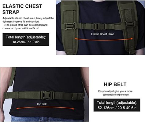25L military molle backpack