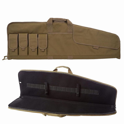 42" Tactical Gun Bag Single Rifle Case Padded Compartment Lockable Zipper 600d Polyester