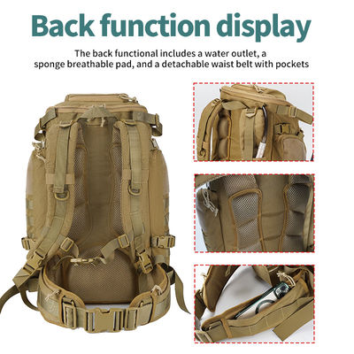 Outdoor 45l Nylon Hunting Pack Camouflage Molle Tactical Backpack Waterproof