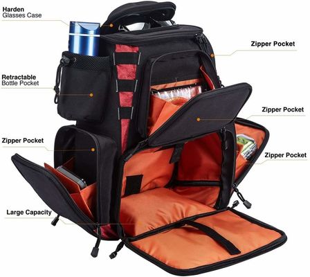 Waterproof Large Fishing Tackle Backpack With 4 Trays