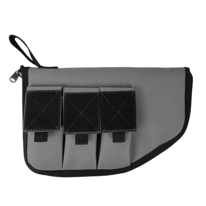 12 Inch Nylon Pistol Rug With Mag Pocket - Grey