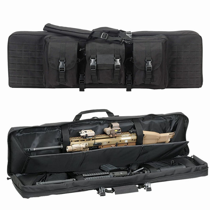Tactical Gun Bag-Double Rifle Case With Padded Pockets & Thick Padding